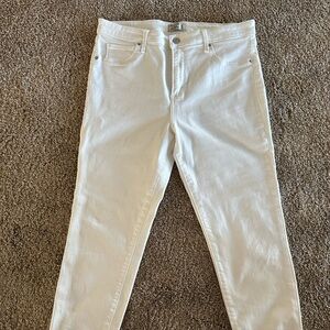Abercrombie white jeans.